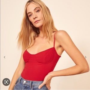 Reformation Lolita Top in Cherry